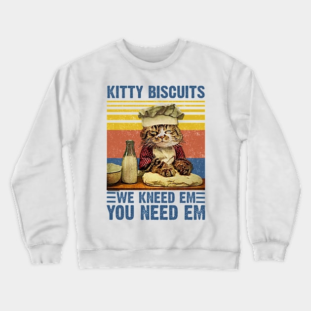 Kitty Biscuits Vintage Crewneck Sweatshirt by Dianeursusla Clothes